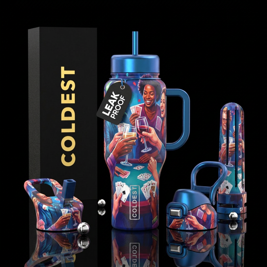 bridge night fun water bottle design