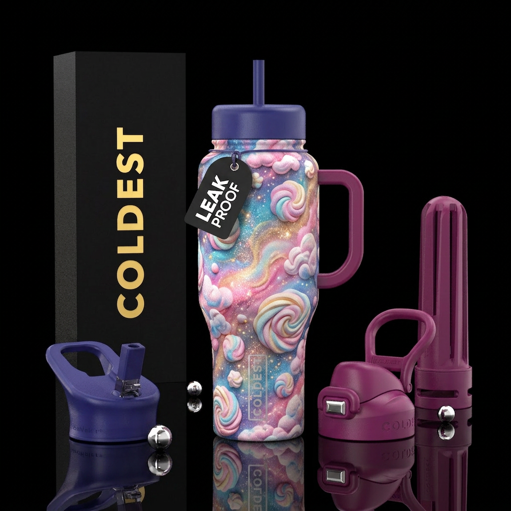 magical clouds water bottle design
