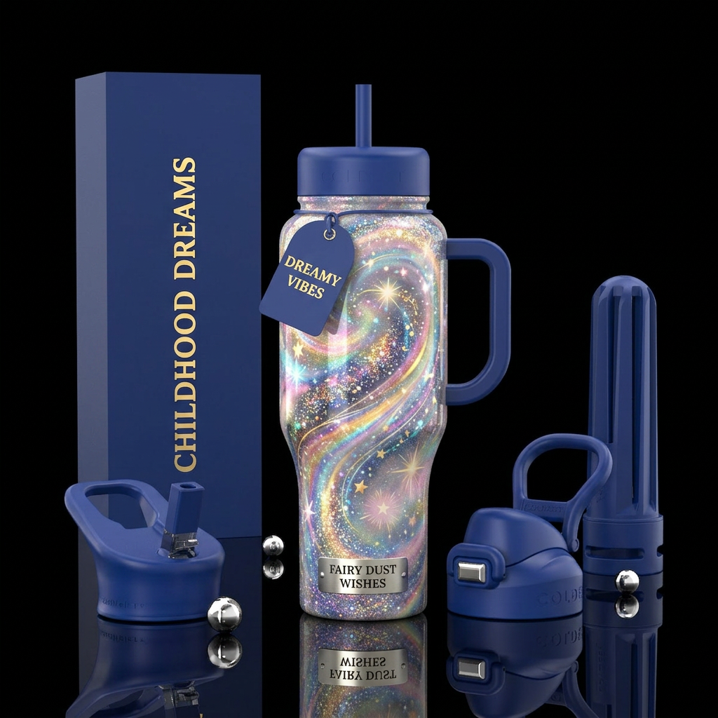 fairy dust wishes water bottle design