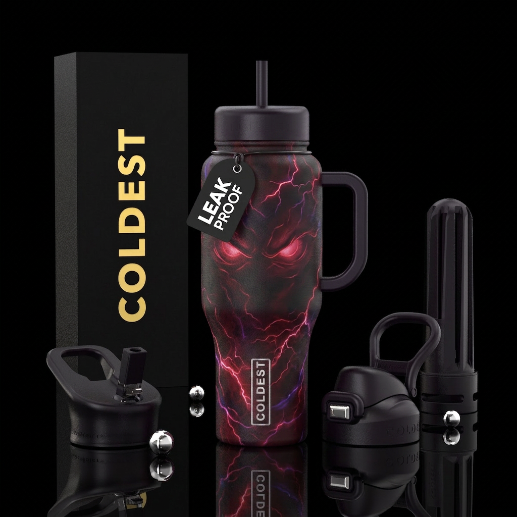 brooding aura water bottle design
