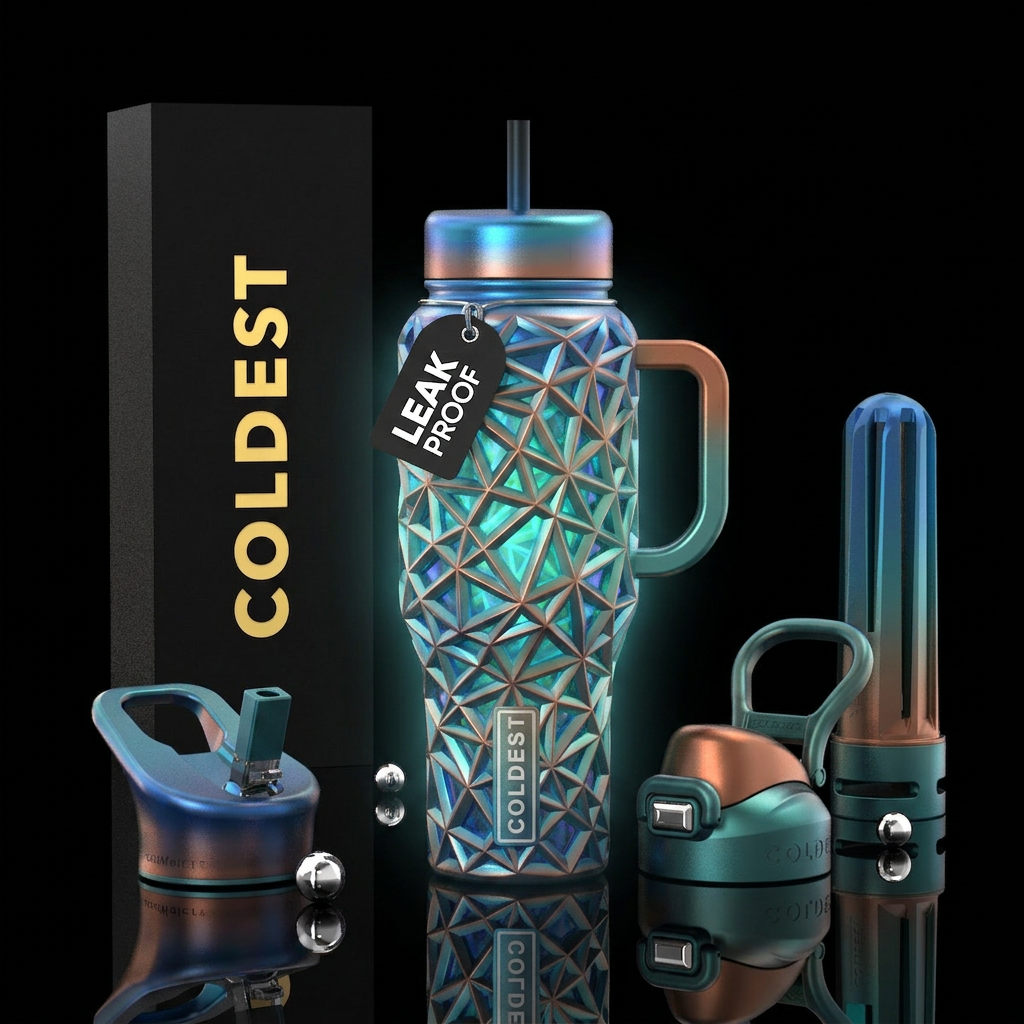 lattice hues water bottle design