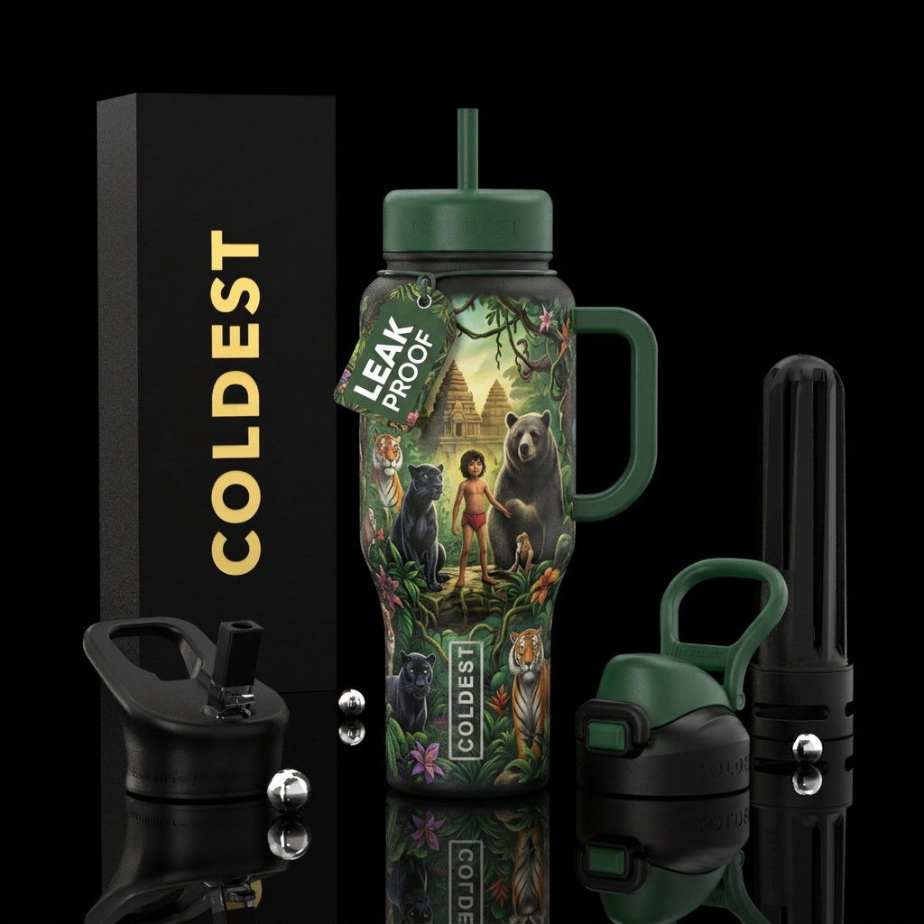 jungle book tales water bottle design