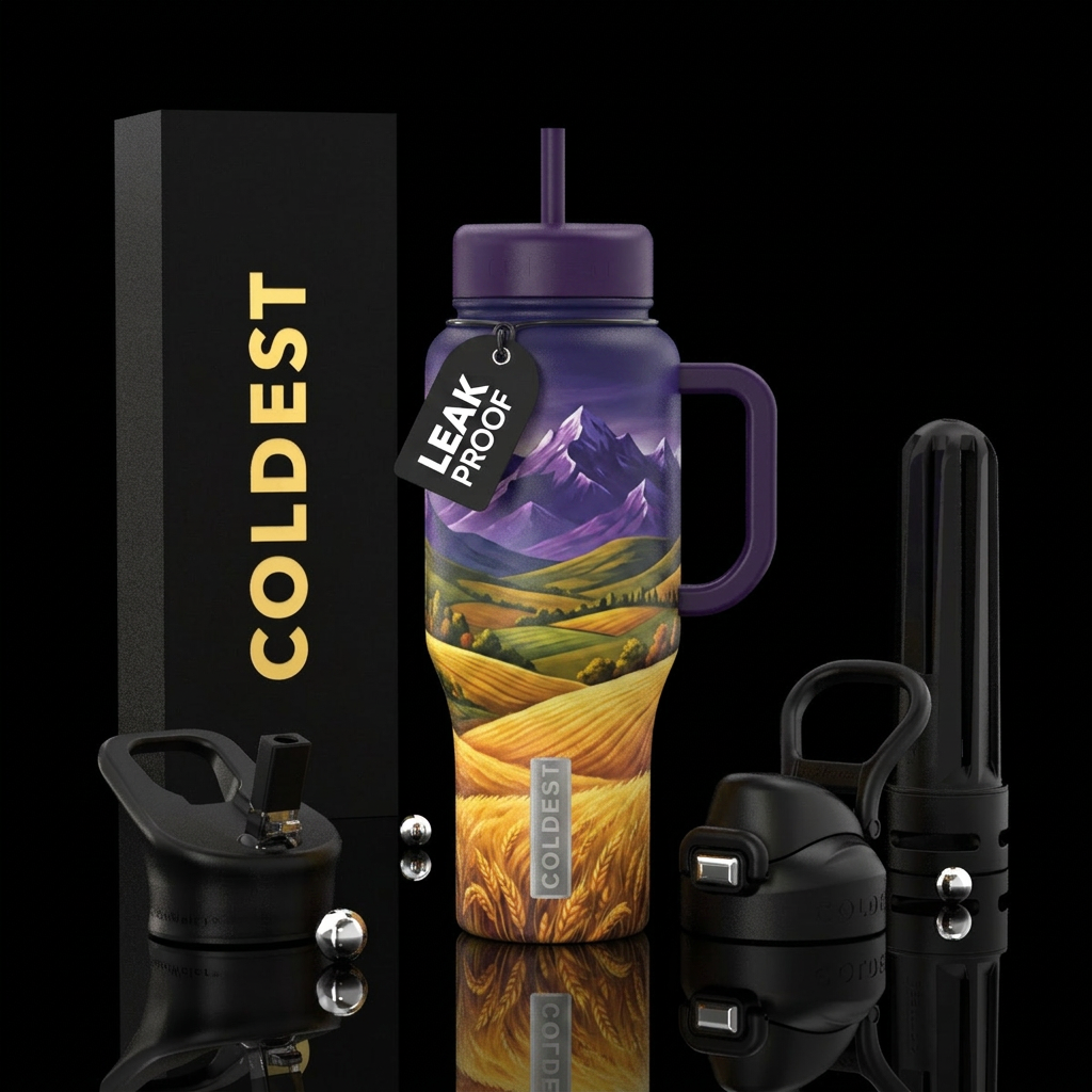 America the Beautiful water bottle design