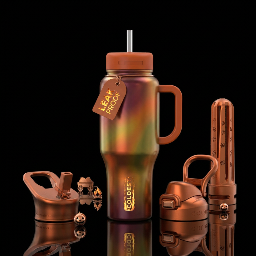 autumn warmth water bottle design