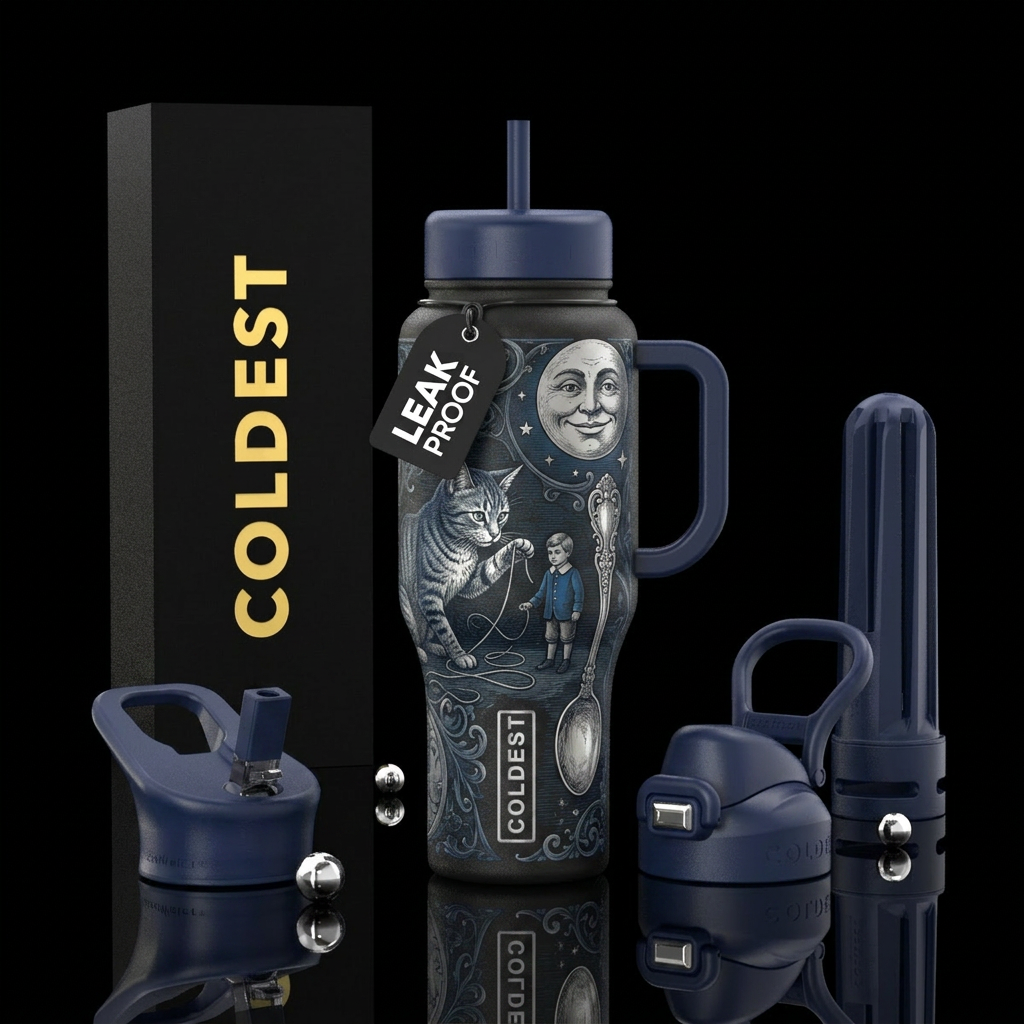 cat's in the cradle water bottle design
