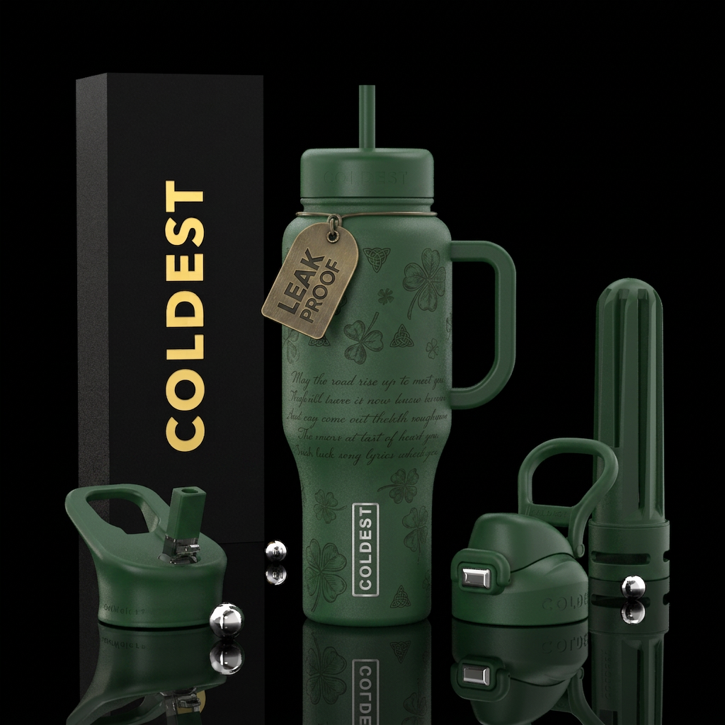 Irish blessing water bottle design