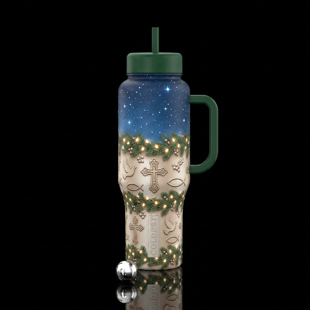 o holy night water bottle design