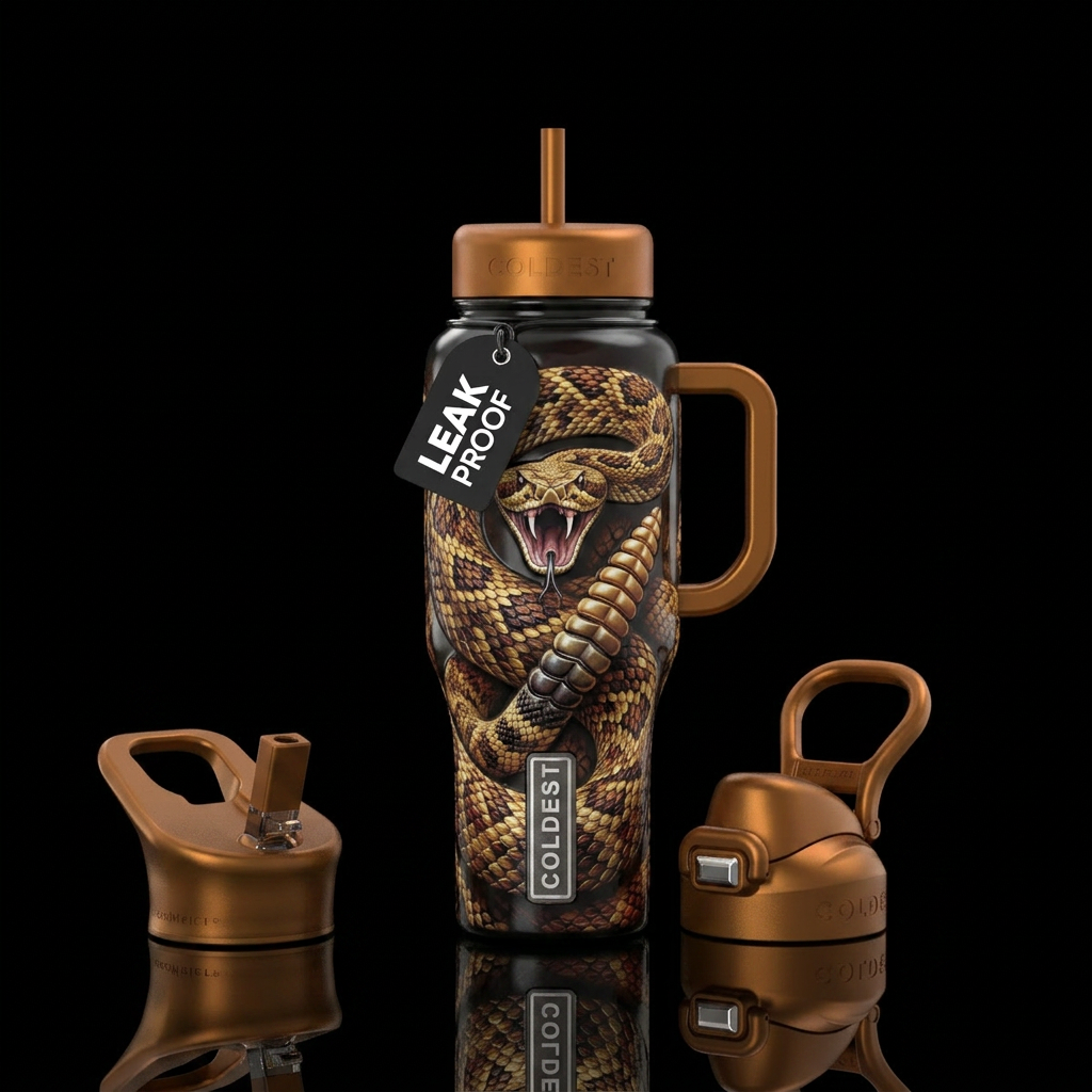 Rattlesnake water bottle design