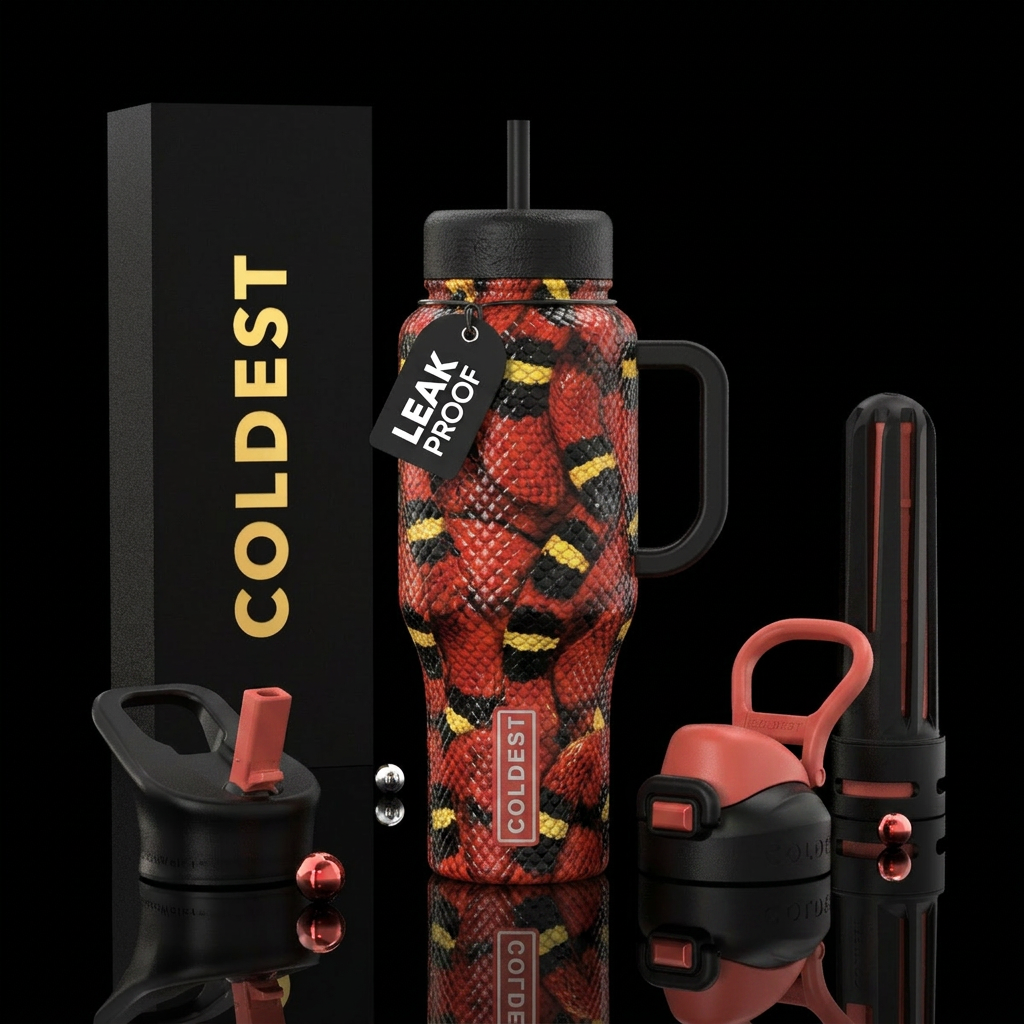 Coral Snake water bottle design