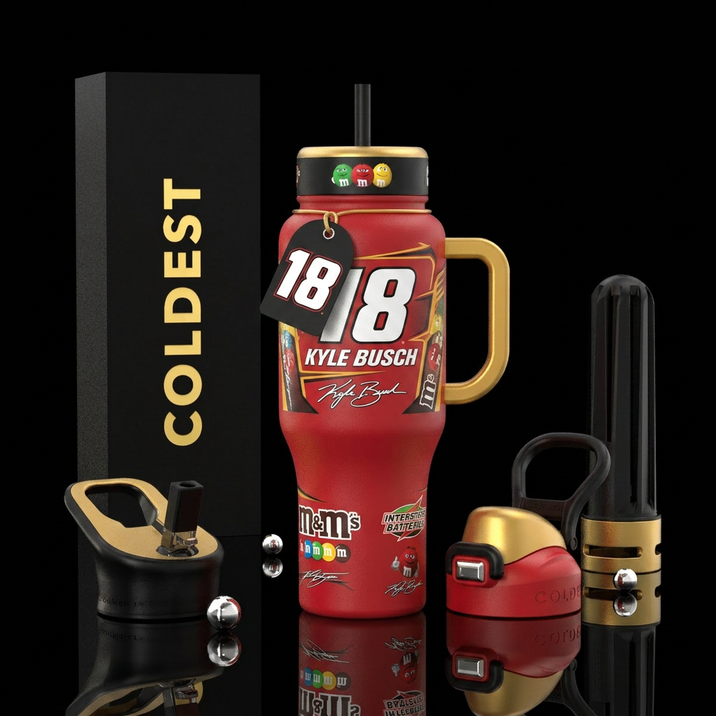 Tribute to Kyle Busch water bottle design