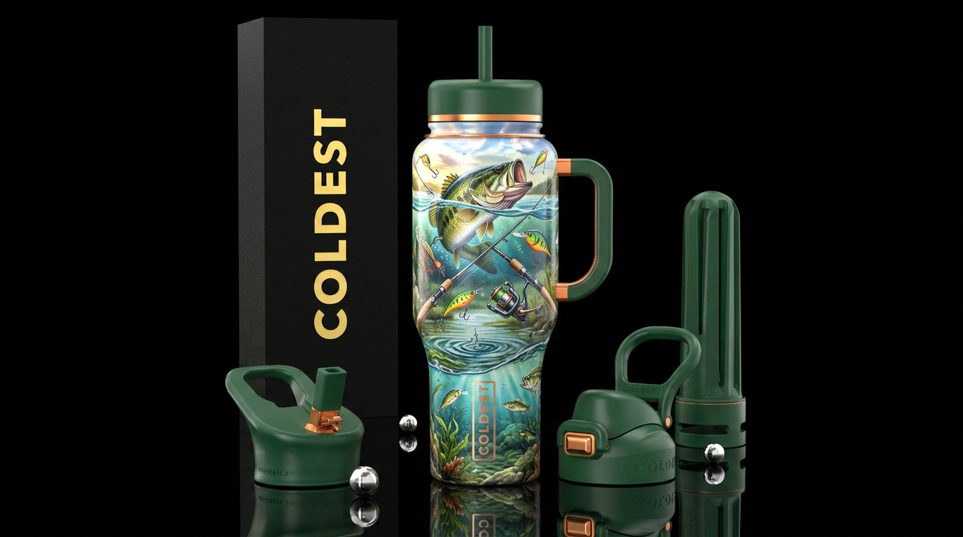 Fishing water bottle design