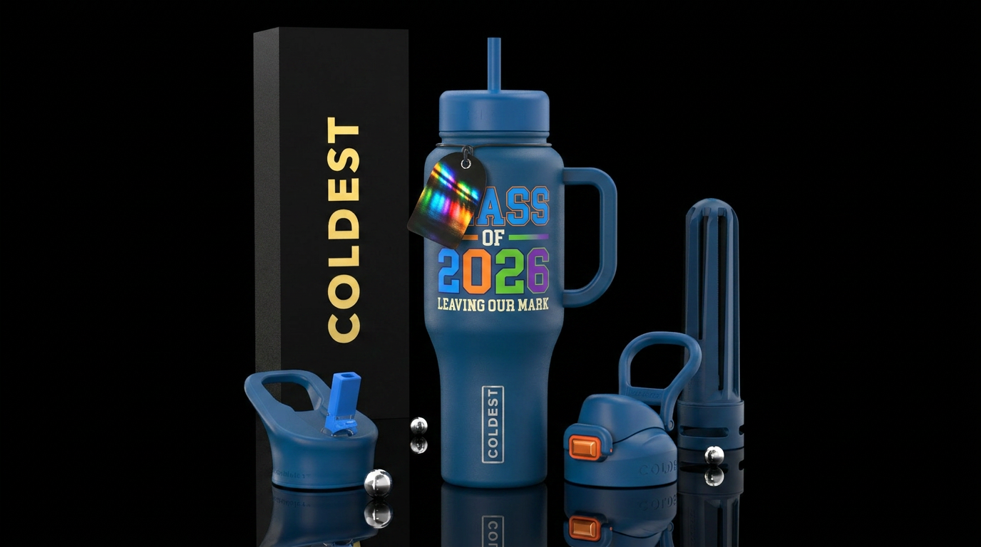 Class of 2026 water bottle design