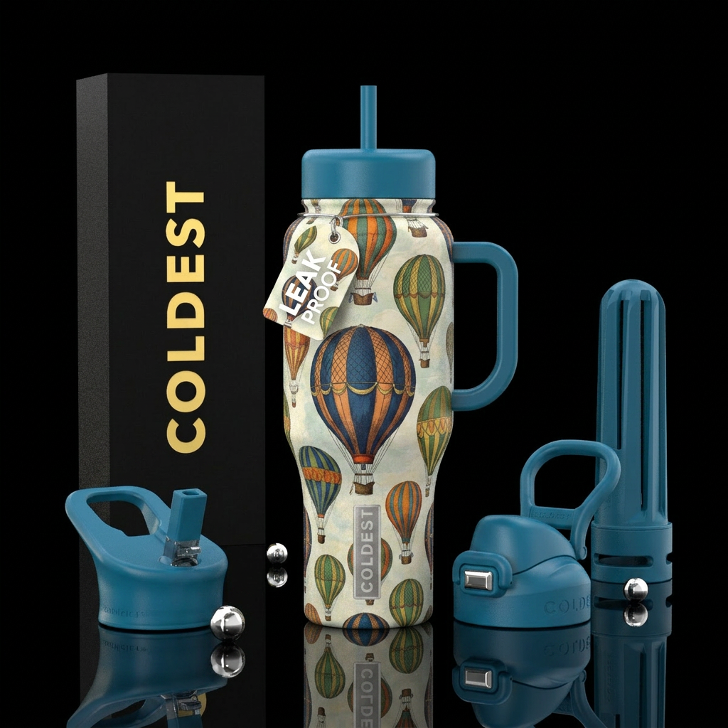 Hot Air Balloons water bottle design