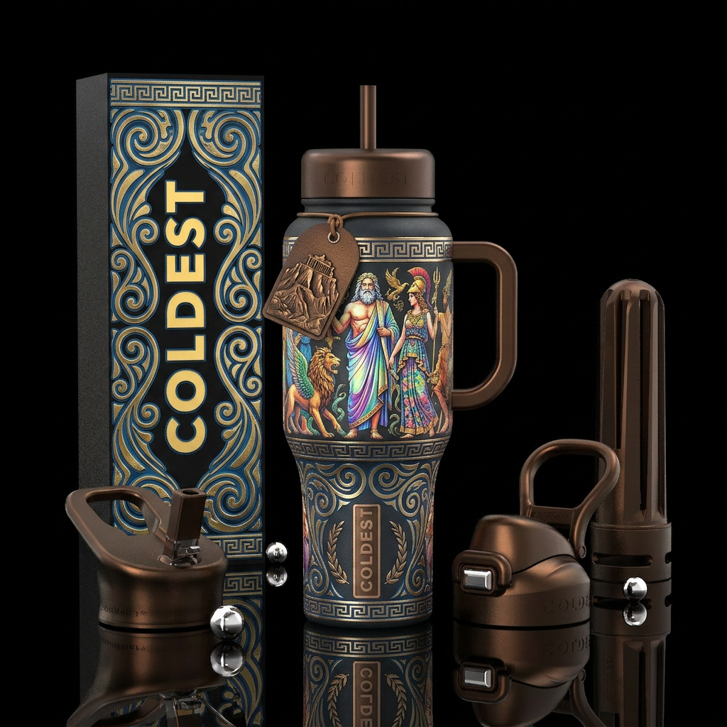 Greek Mythology water bottle design