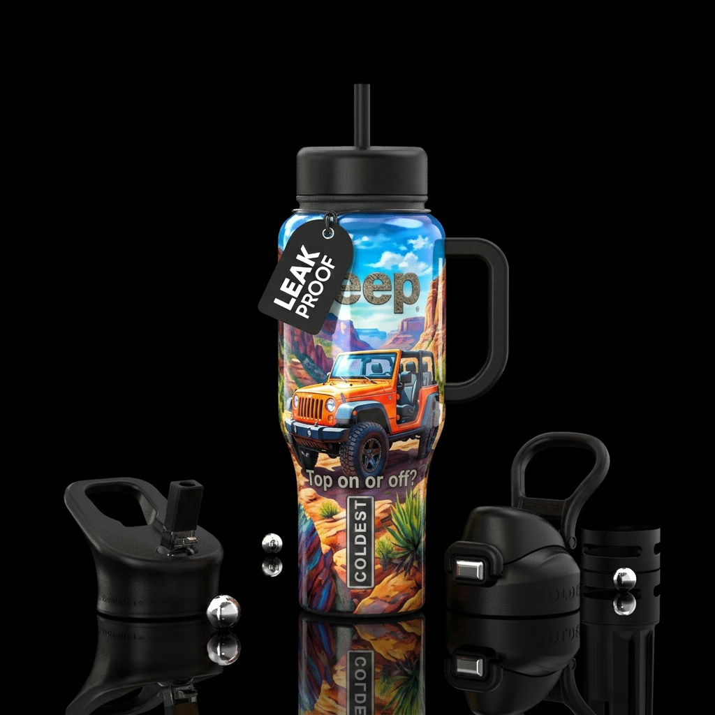 Jeep  Top on or off? water bottle design