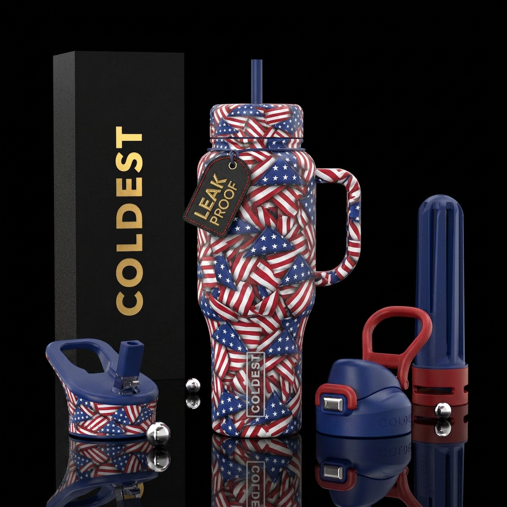 Folds of Honor water bottle design