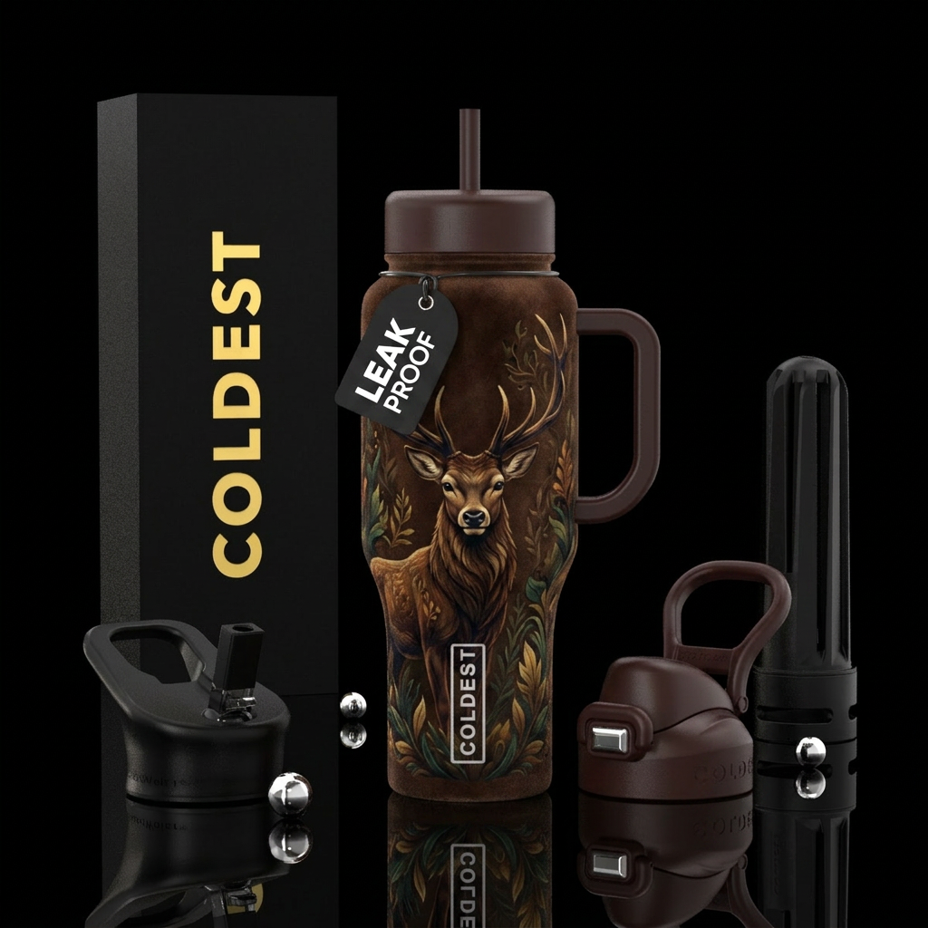 Majestic Buck water bottle design