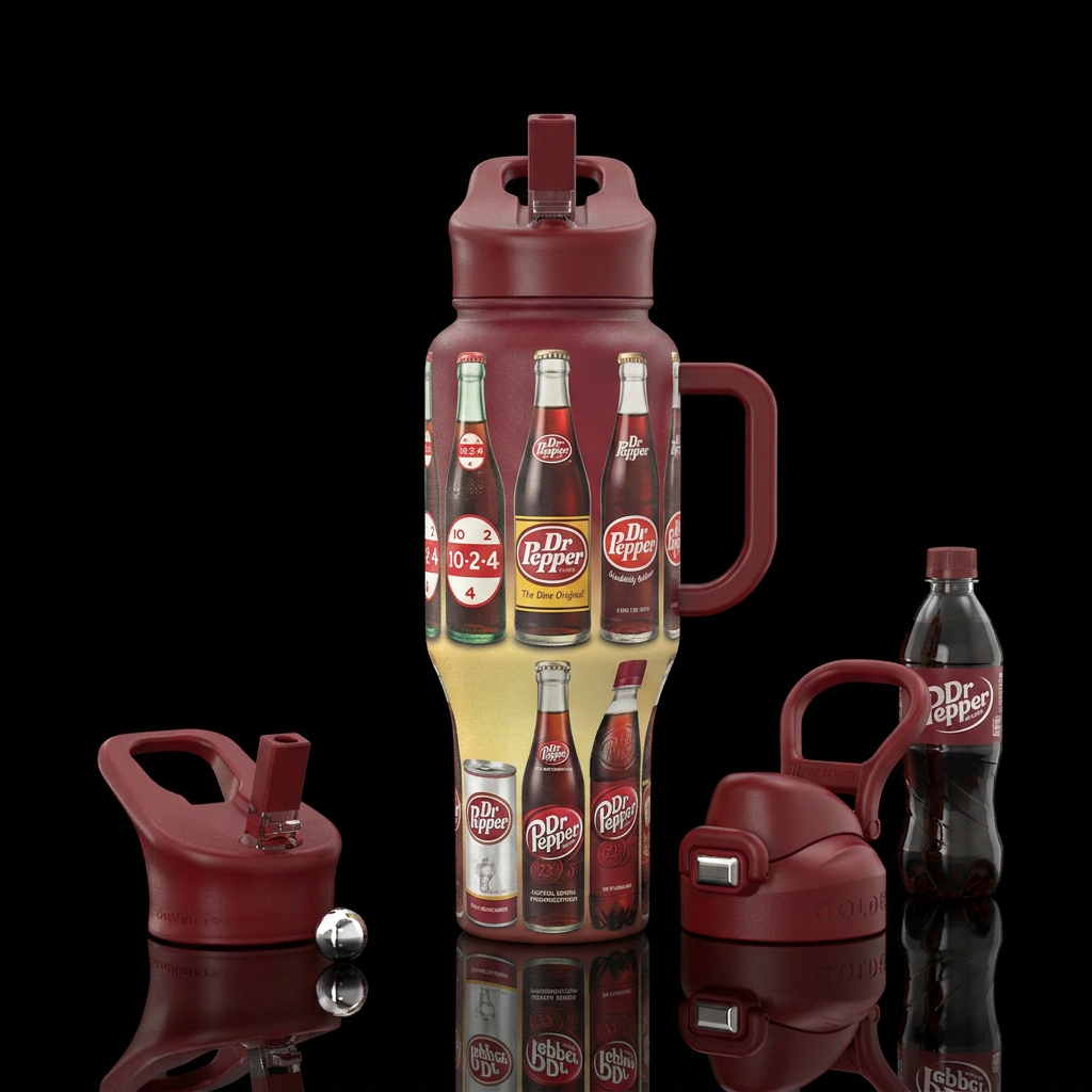 Dr Pepper Bottles Through The Years water bottle design