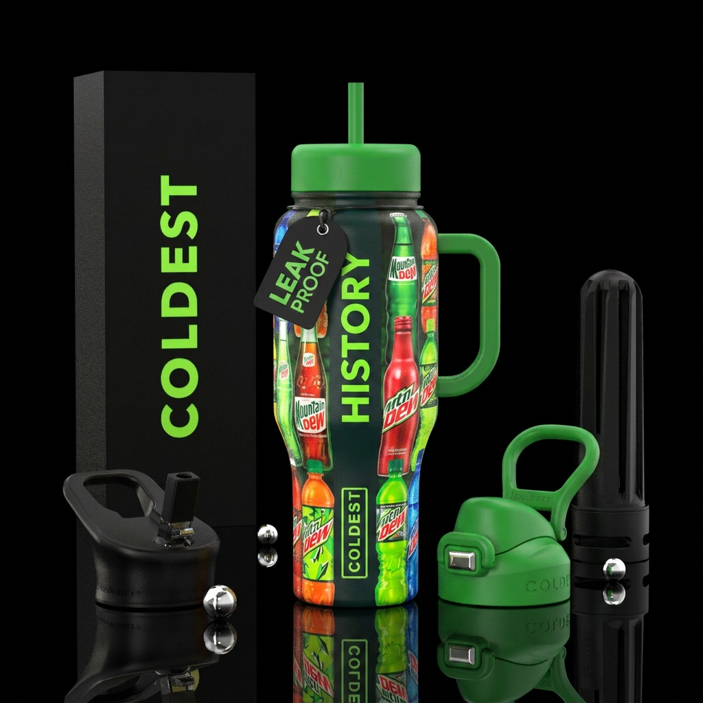 Mountain Dew Bottles Through The Years water bottle design