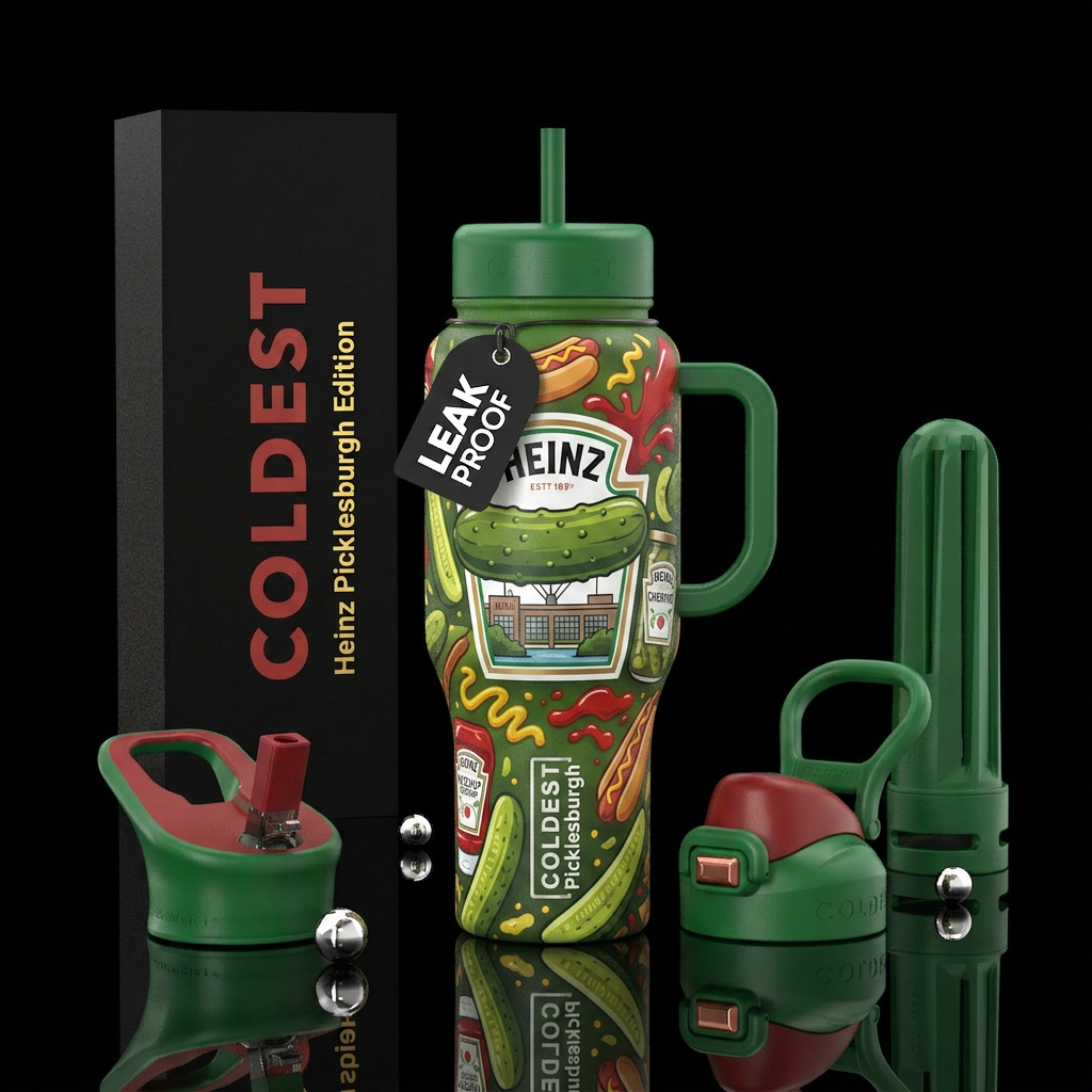 Heinz Picklesburgh water bottle design