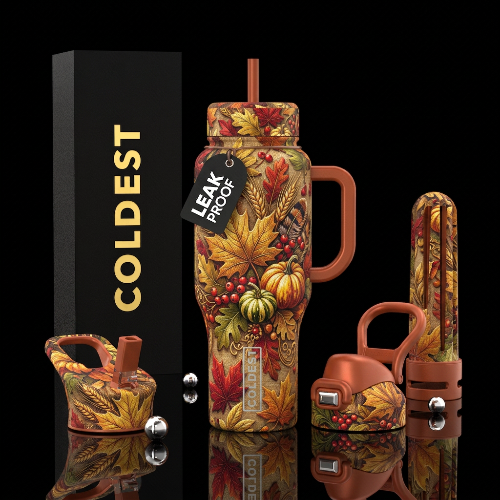 Thanksgiving water bottle design