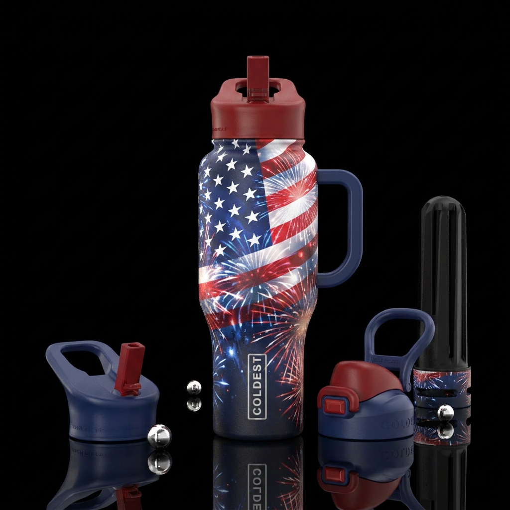 4th of July water bottle design