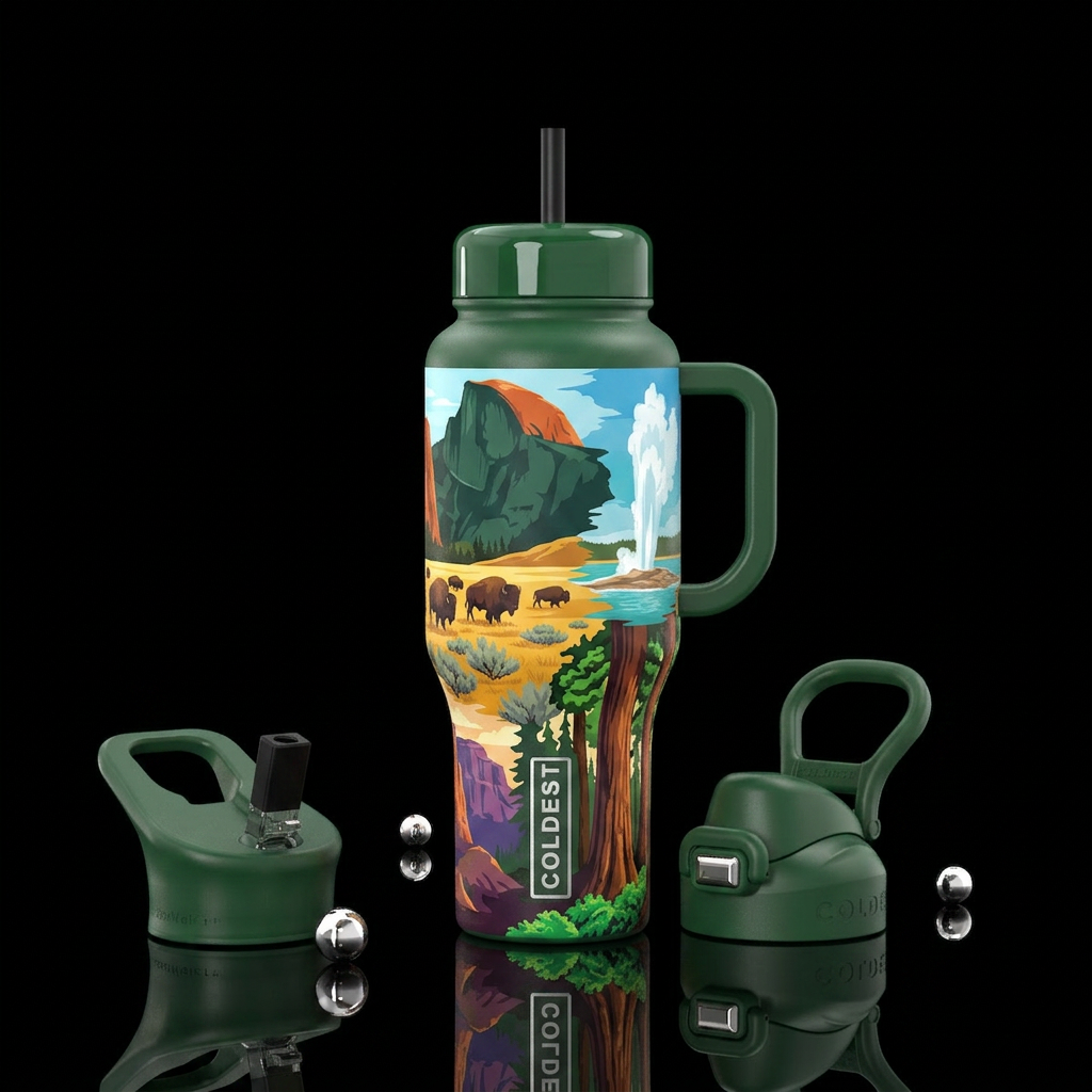National Parks water bottle design