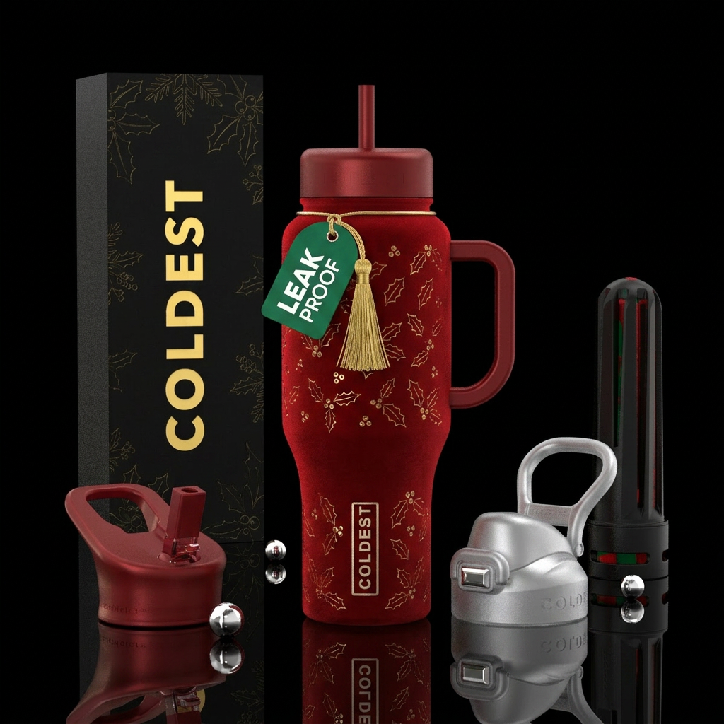 Christmas water bottle design
