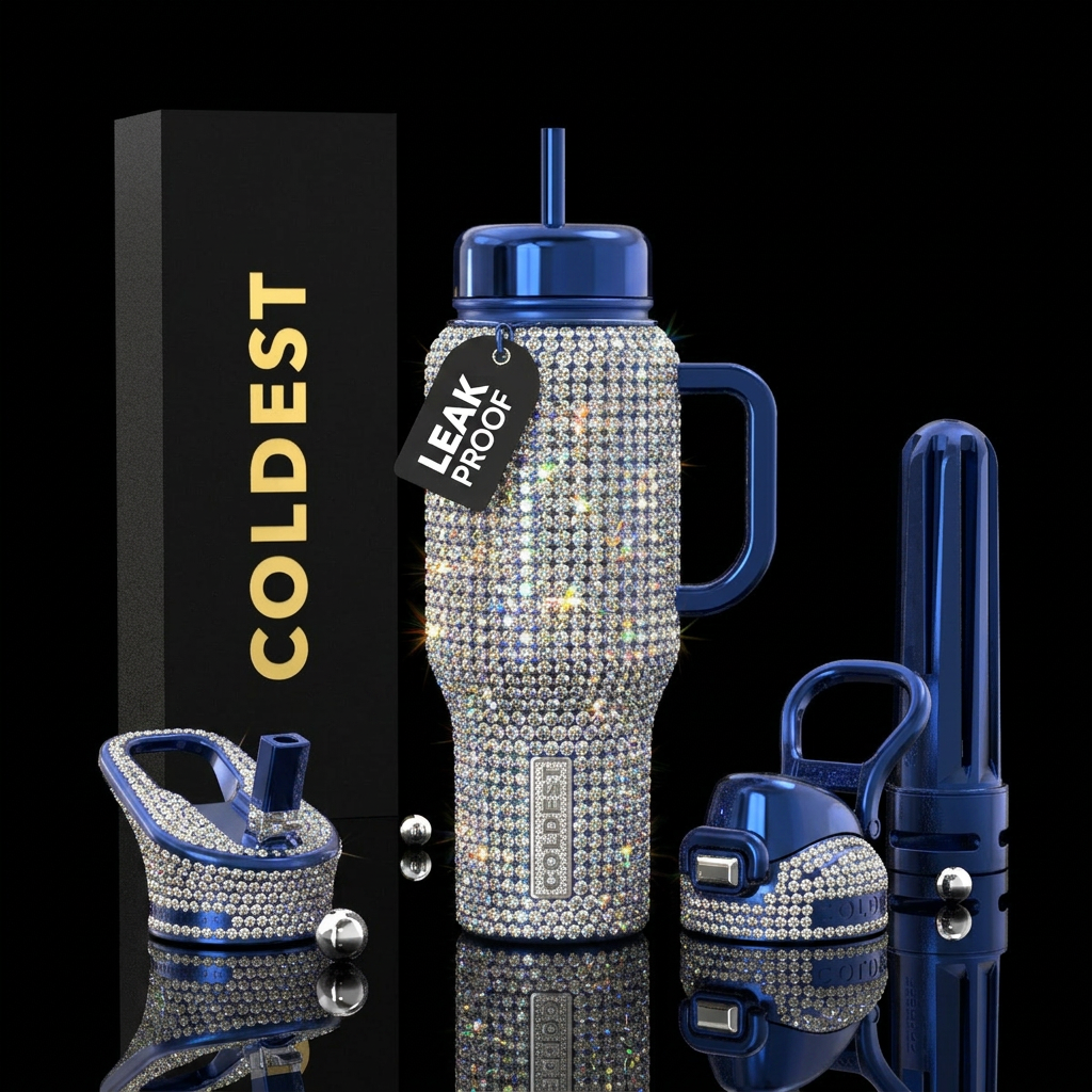 Diamonds are a girls best friend water bottle design