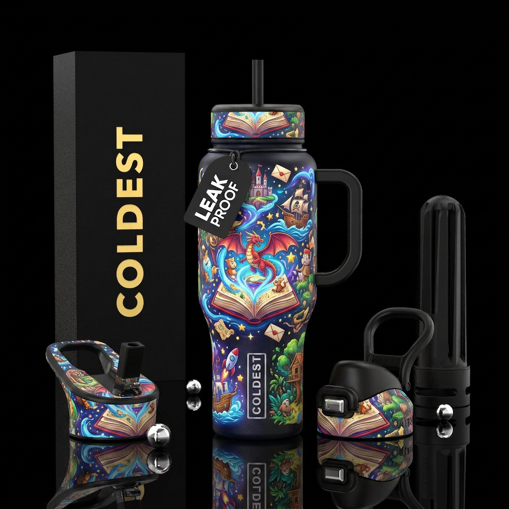 Wondering thoughts water bottle design