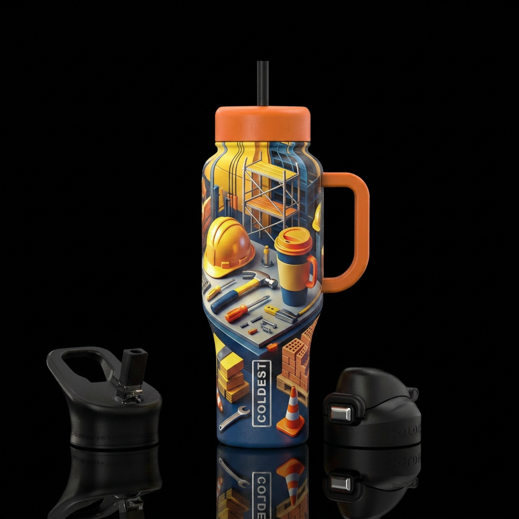 Hard worker water bottle design
