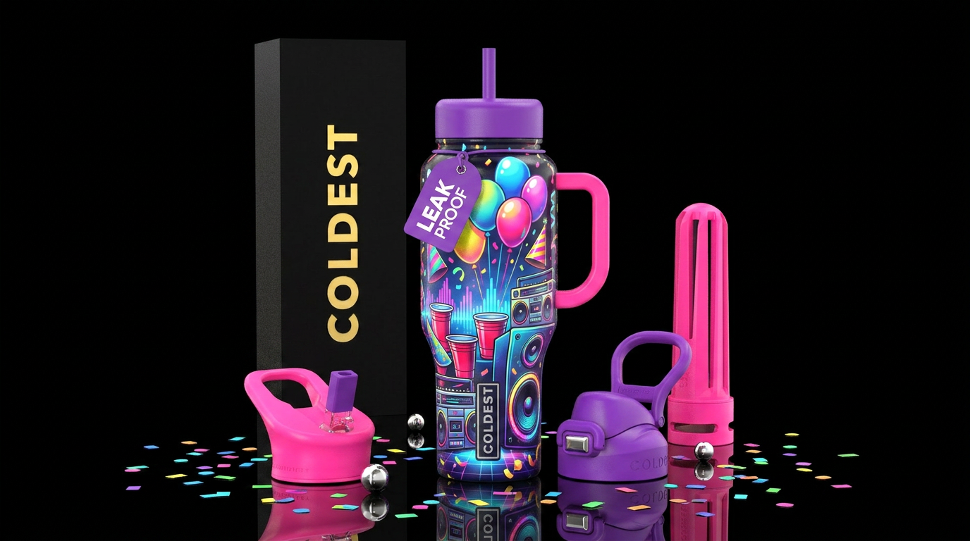 Party time water bottle design