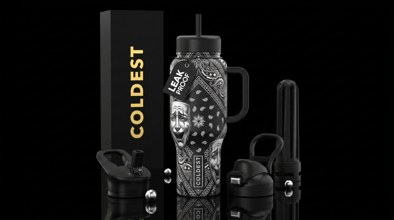 Good & bad times water bottle design