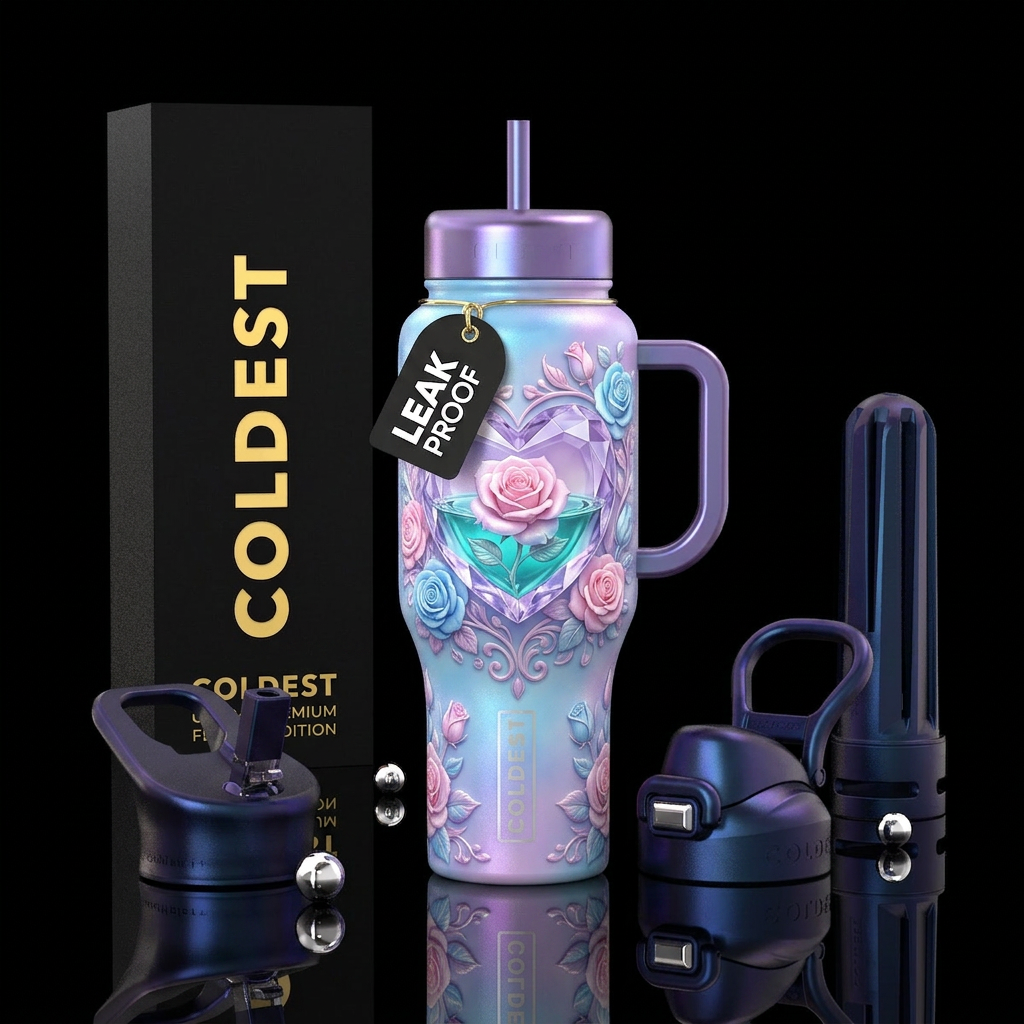 Heart like a diamond water bottle design