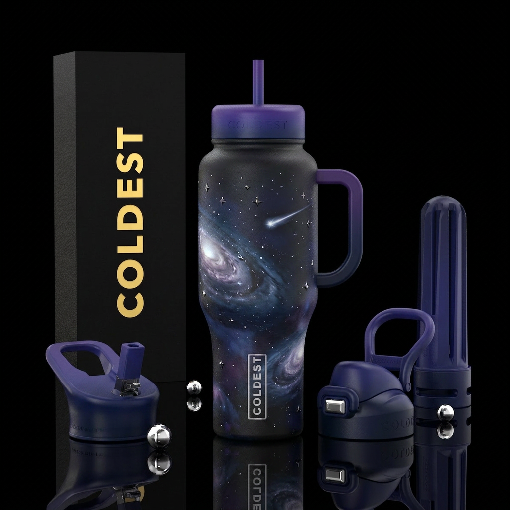 Endless stars water bottle design