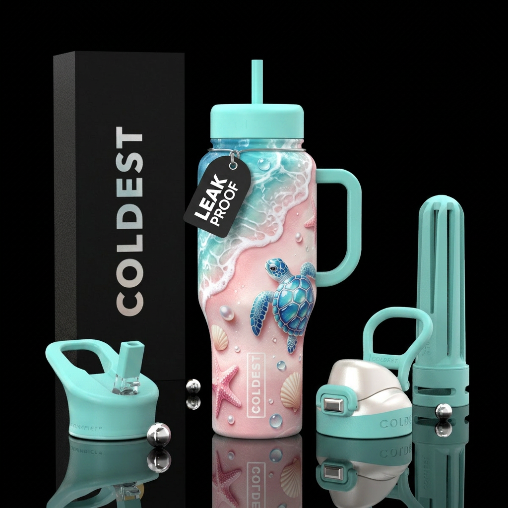 Sandy thoughts water bottle design