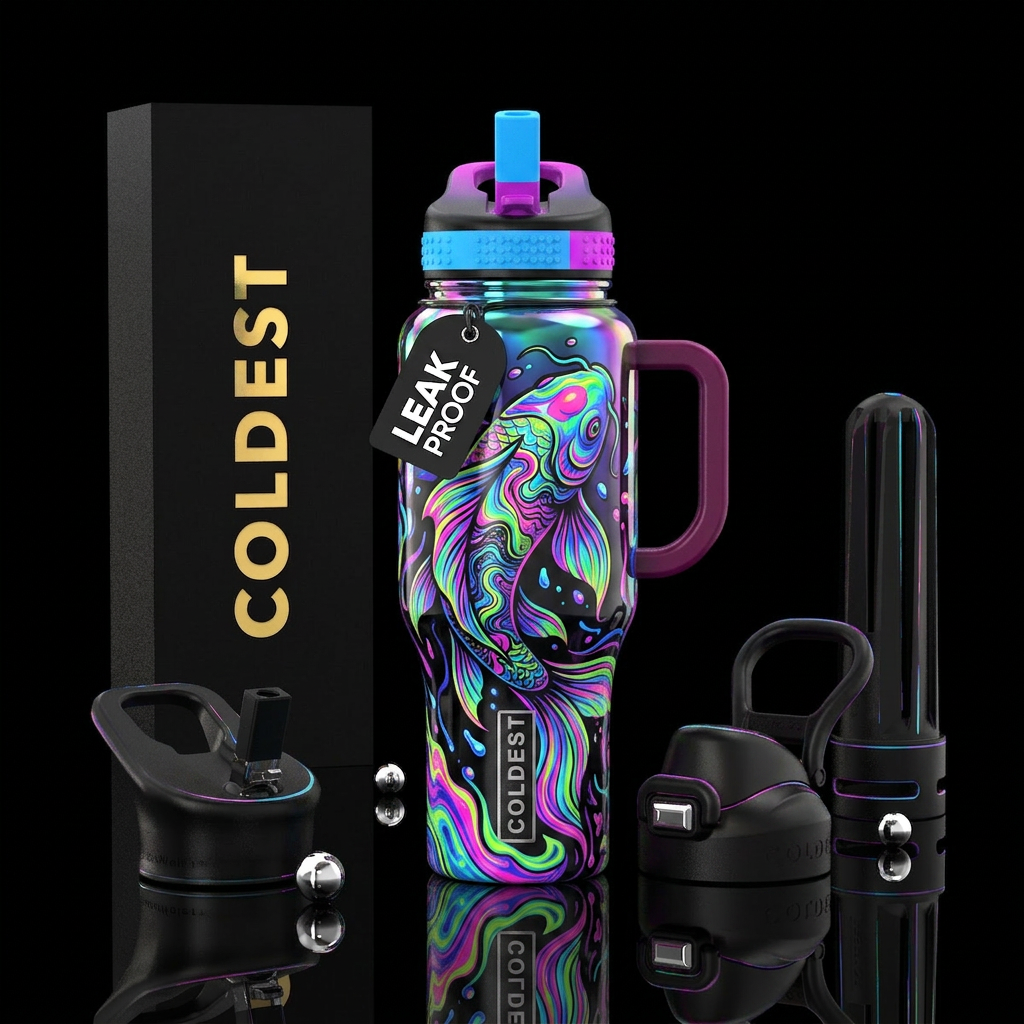 Kool koi water bottle design