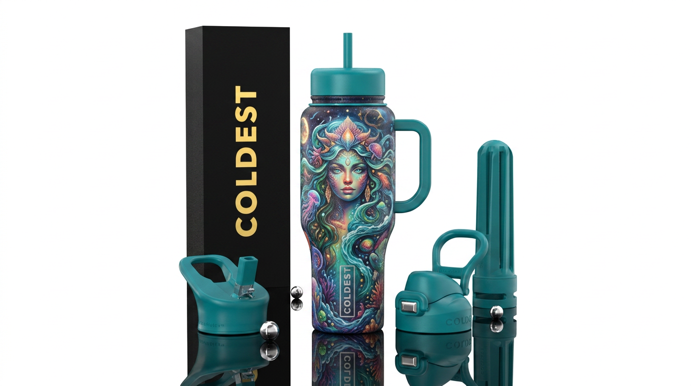 Goddess water bottle design