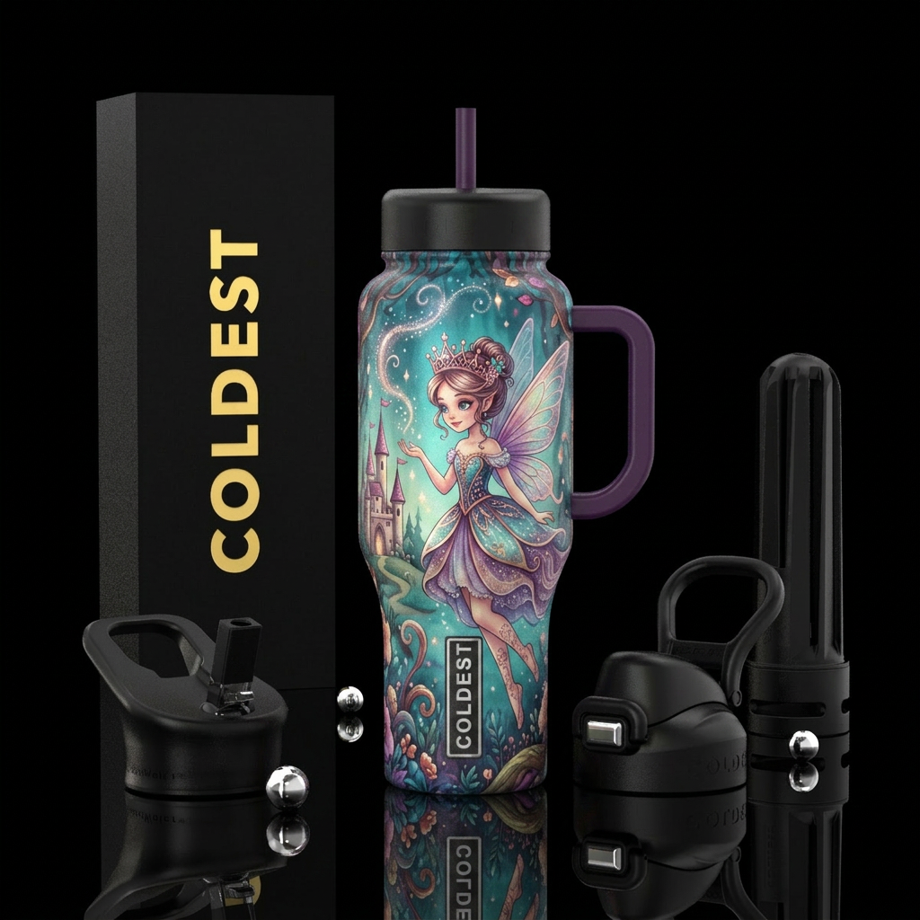 Fairy princess water bottle design