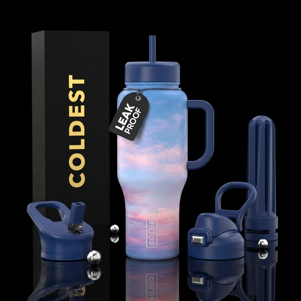 Alaska sky water bottle design