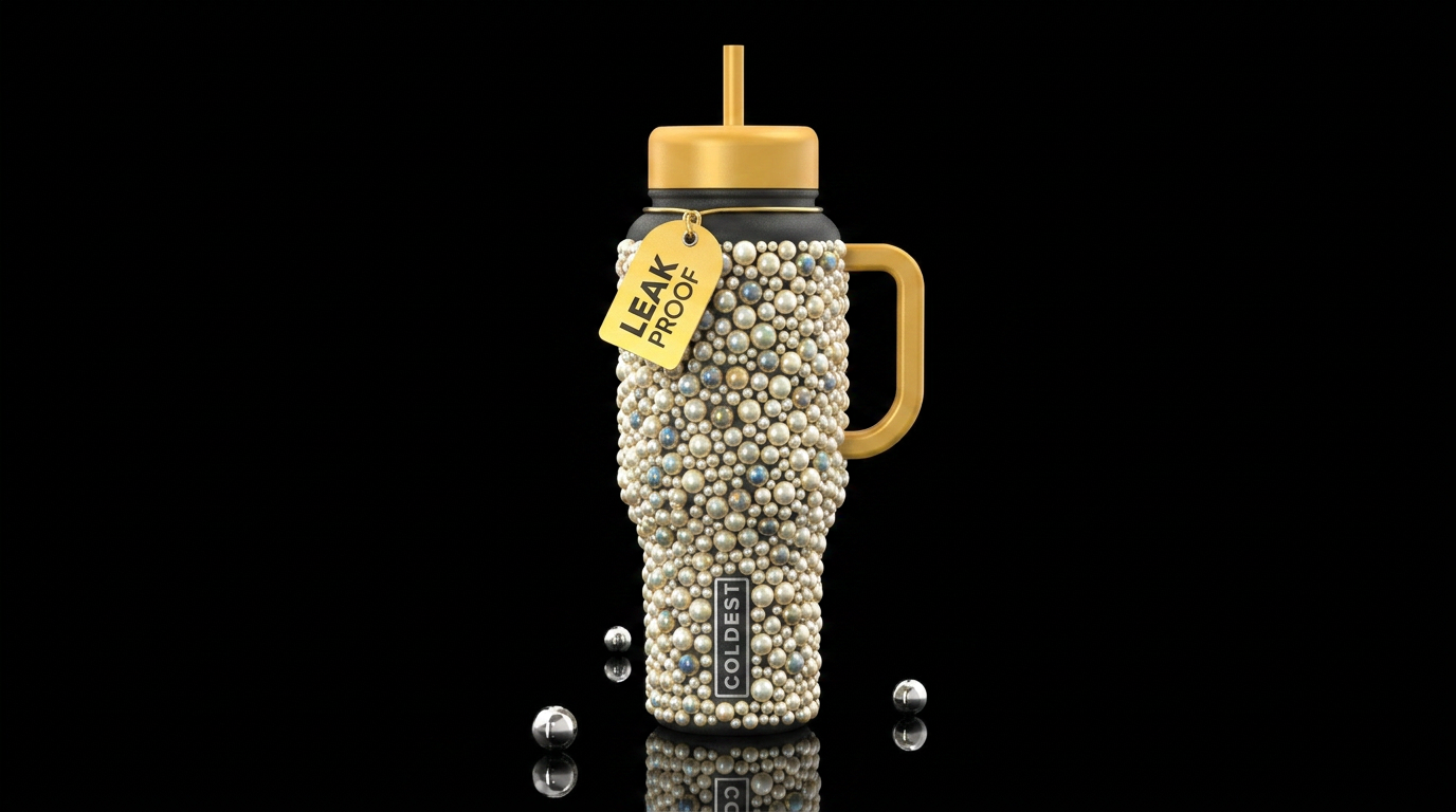 Pearls water bottle design