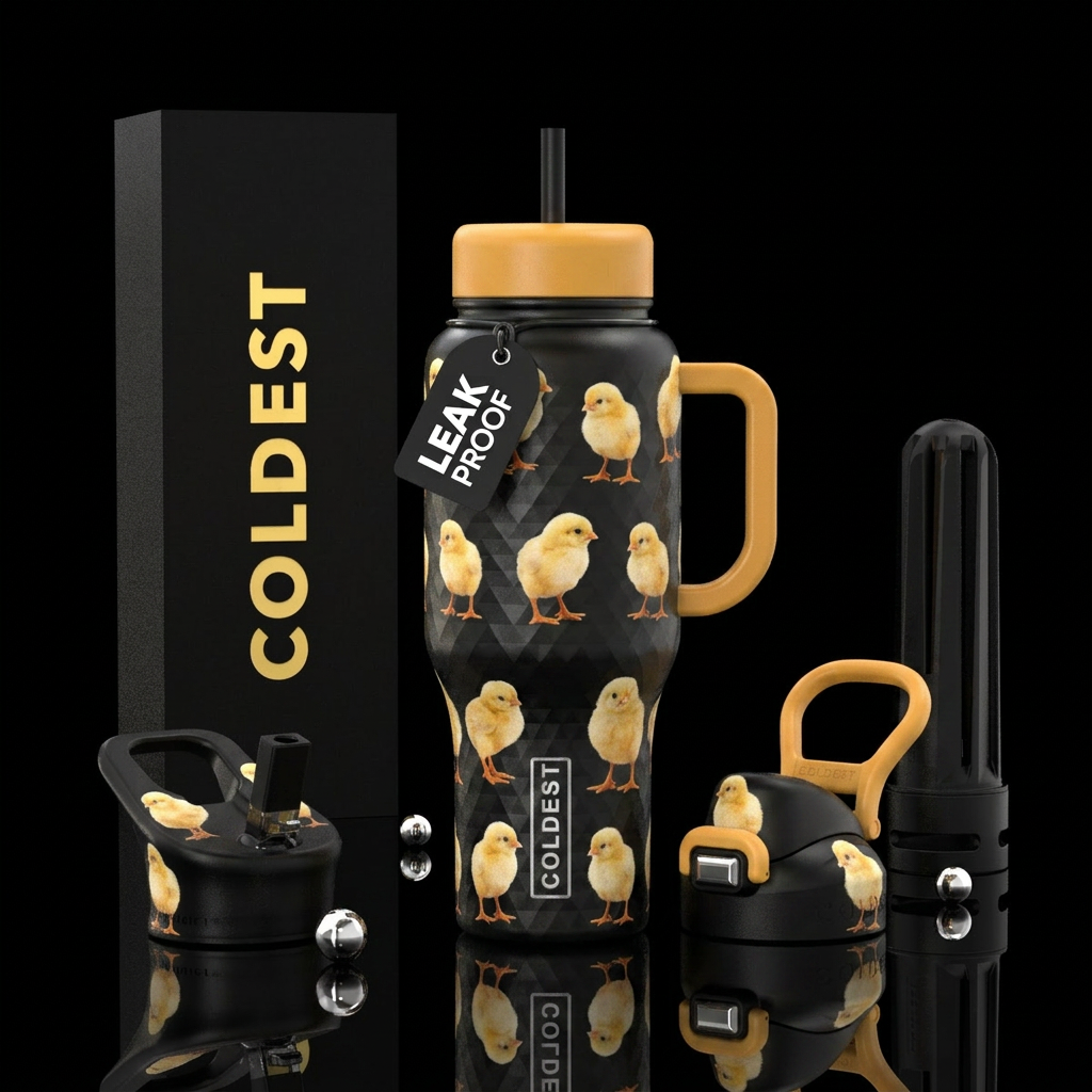 Baby chicks water bottle design