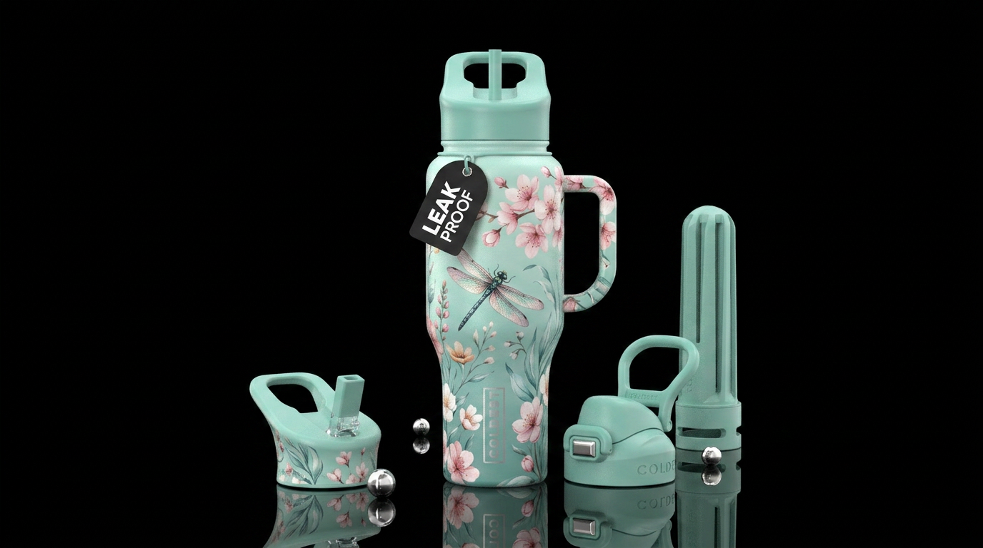 wildflowers, cherry blossom season, sensual, seafo... water bottle design