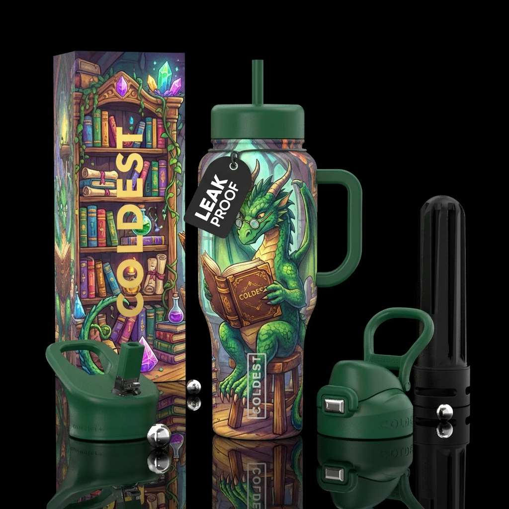 Book Nook water bottle design