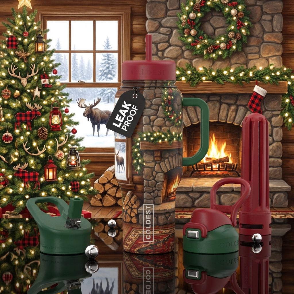 Buffalo Plaid water bottle design