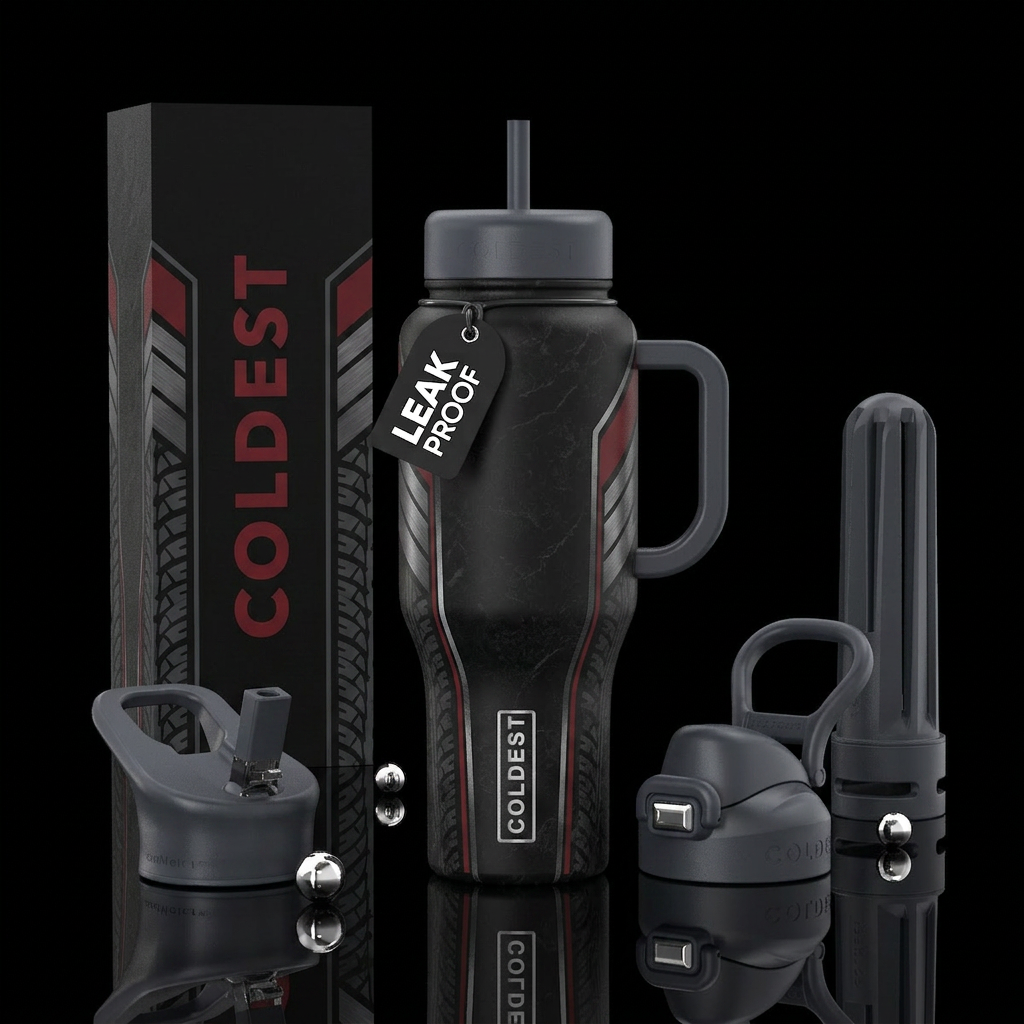 motorsports, rock water bottle design