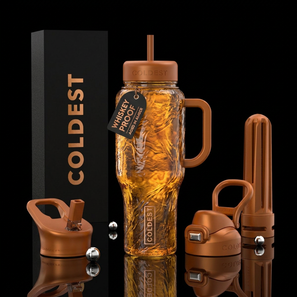 Whiskey water bottle design