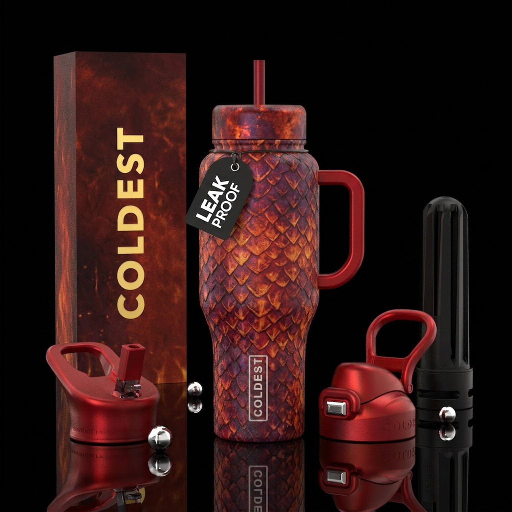 Dragons breath water bottle design