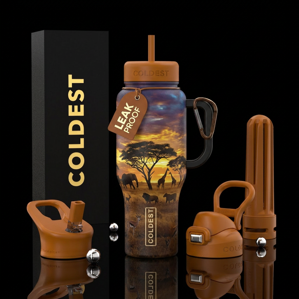 Africa Serengeti water bottle design