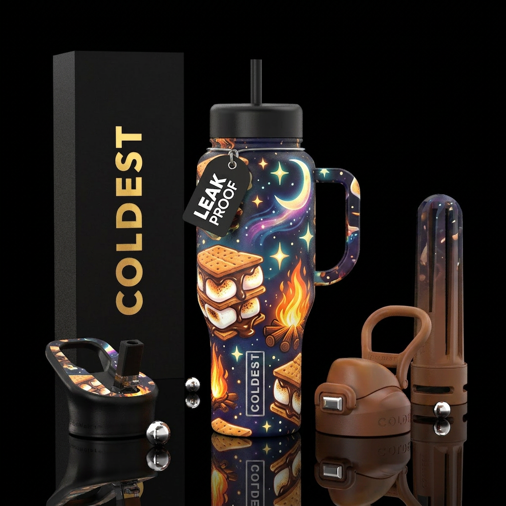 Campfire goodness water bottle design